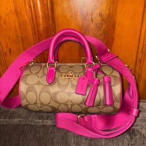 Coach Mini Bag in Brown and Pink